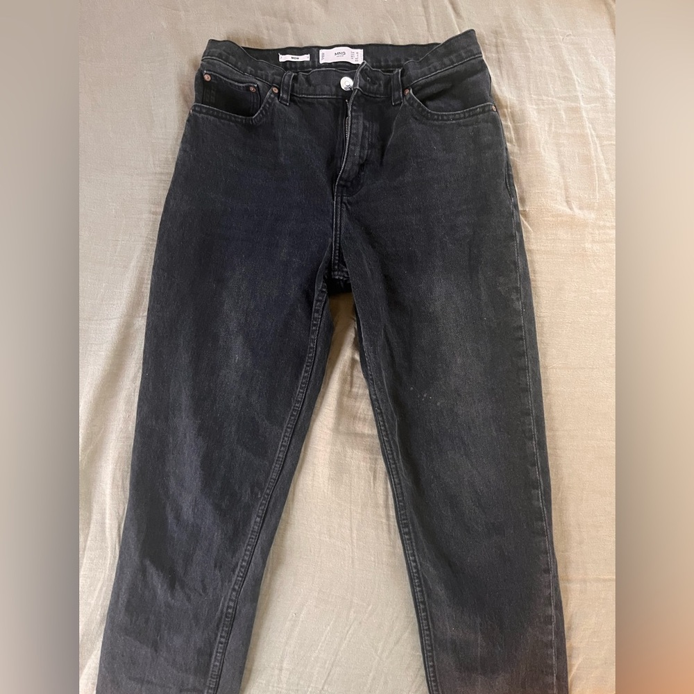 MANGO DENIM HI-RISE MOM JEANS